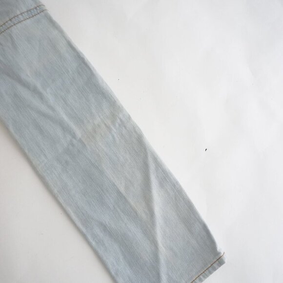 True Religion World Tour Section Moto Light Wash Skinny Blue Denim Jeans 28 - Picture 13 of 16